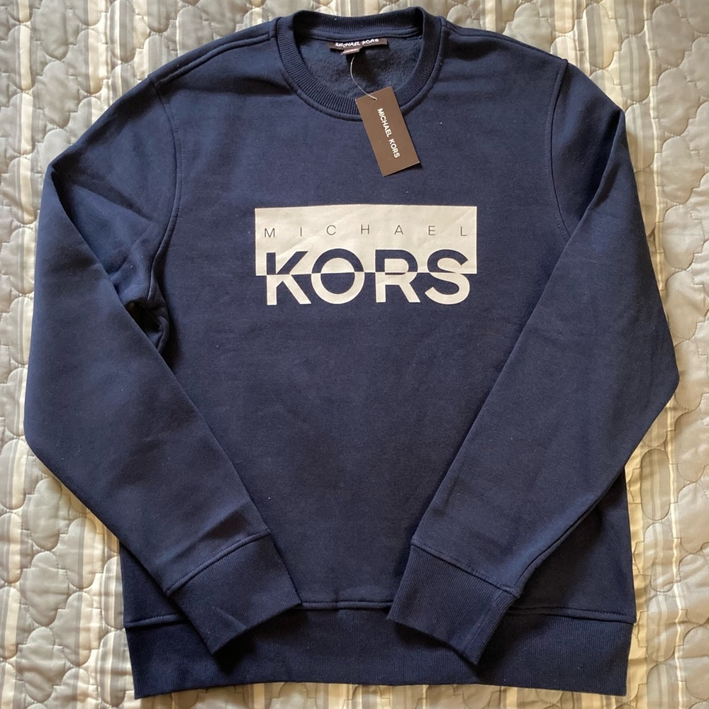 MICHAEL KORS Sweatshirt (BRAND NEW) • navy blue • size M